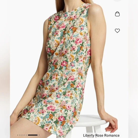 NWT DOEN Adele Dress Liberty Rose Romance Fabric Baby Doll Dress Floral - Picture 9 of 10